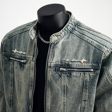 Uomo Corto Jeans Giacca