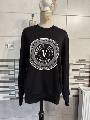 Felpa nera oversize logo