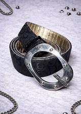 Guess gothic leather belt - guess,