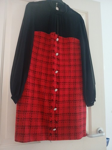 Abito rosso tweed zara - rosso,