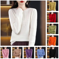 Maglione In Maglia Da Donna Slim Fit Top Baselayer Termico Knitwear