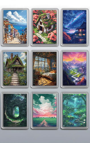 Classic anime scenery fridge - anime,