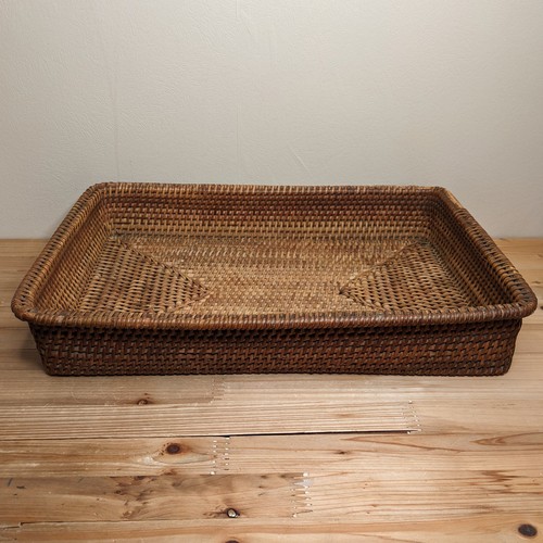 Vintage basket woven - basket, large