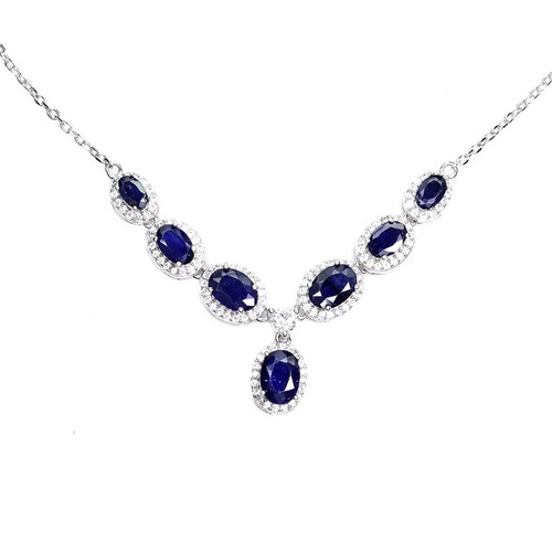 Collana argento zaffiro gemme