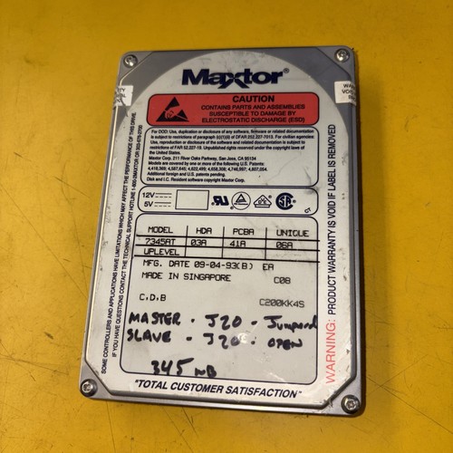 Maxtor 7345at 340mb ide - maxtor,