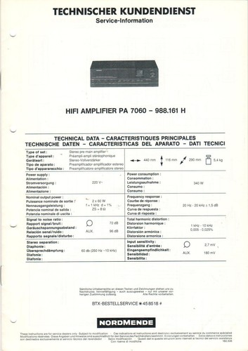 Nordmende manuale servizio - manuale, di
