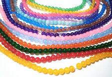 1filo/98pz perline pietre dure Giada naturale tinta 4mm bijoux