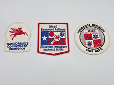 Lotto di 3 toppe Mobil olio