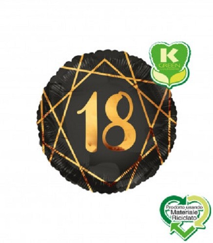 Pallone mylar tondo anni - mylar, 18