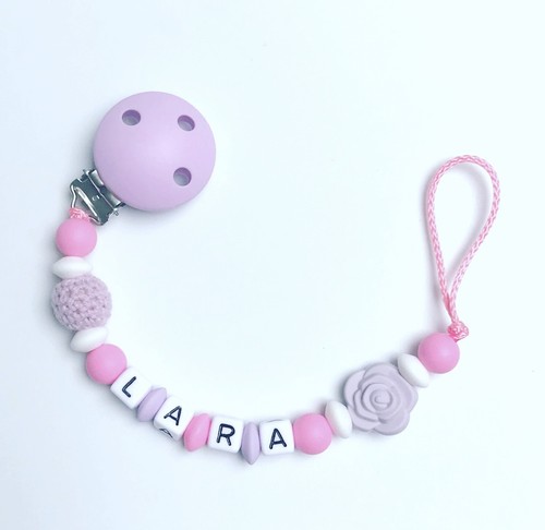 Pacifier chain bow - pacifier, nuckelkette