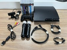 PS3 Slim 160GB + Joistick + 2 Move Motion + Giochi e cavi