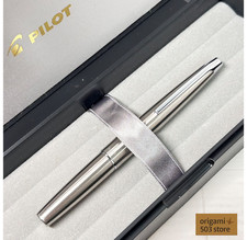 Penna stilografica Pilot Myu Short H772 acciaio inox pennino F vintage rara Giappone