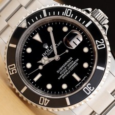 Orologio Rolex Submariner Date 16610T 40MM Acciaio Nero Inciso Rehaut 2007
