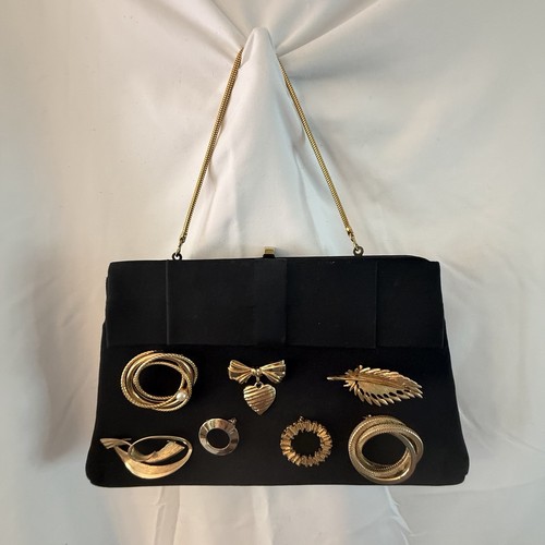 Borsa nera vintage riciclata