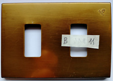 PLACCA da 2 postI BTICINO  SERIE  MAGIC COLOR OTTONE PER SCATOLA 503   Rif B 11