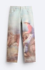 JEANS ZARA NUOVO UOMO STAMPA