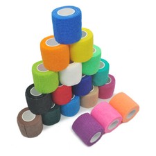 2pz Nastro Elastico Coesivo Autoadesivo Tatuaggio Wrap Grip 2" x 5yds