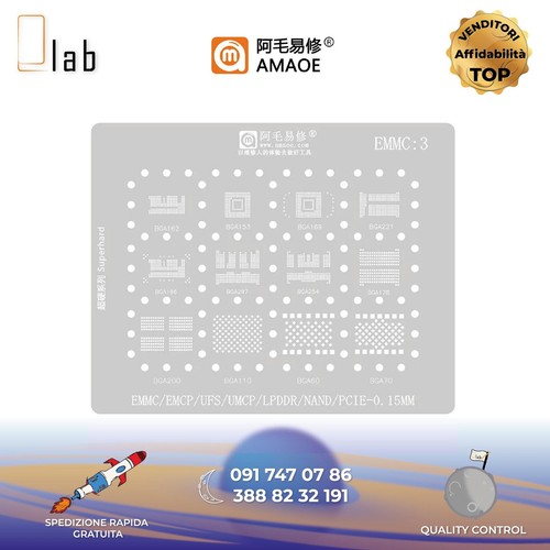 Stencil per reballing emmc3 - per,