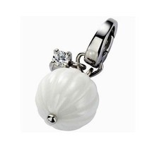Charm sfera ceramica bianca