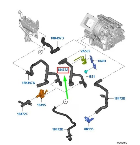 Tubo acqua riscaldamento - , ford