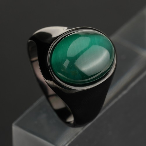 Anello pietra ovale - anello, verde