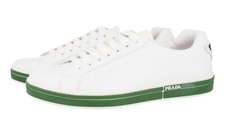 Sneakers Prada in pelle - 4E3314 - bianco verde TRIANGOLO - NUOVE - 9 43
