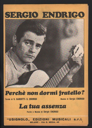 Spartito sergio endrigo - spartito,