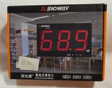 ** MISURATORE DEL LIVELLO SONORO SUONO DIGITALE LCD DA PARETE 30-130 DECIBEL **