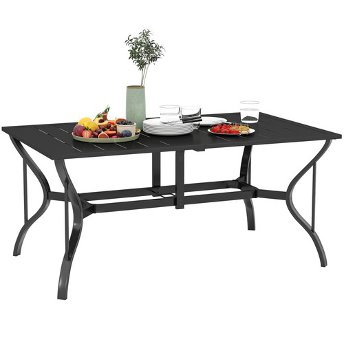 Outdoor dining table black - outdoor,
