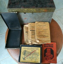 Lotto Scatole Buste E Latta Materiale Fotografico Antico gevaert hauff universal