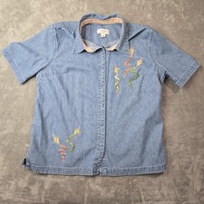 Camicia vintage ricamata denim