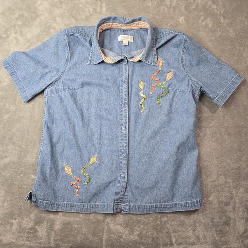 Camicia vintage ricamata denim