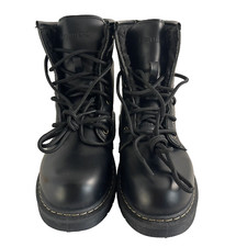 Stivali da donna EQuick neri vegan Combat taglia US 9-9,5 EU 41