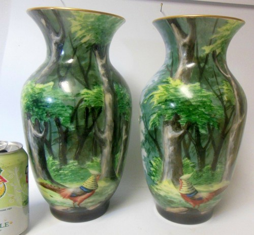 Pair antique vases hand - antique,