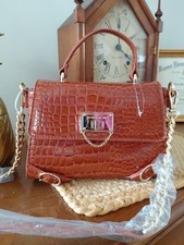 Borsa mano marrone tracolla - marrone,
