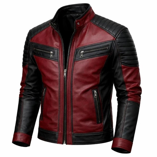 Giacca moto uomo vera pelle
