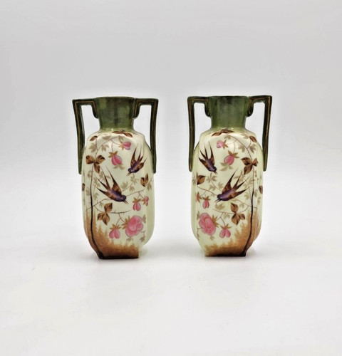 Coppia vasetti porcellana - ,