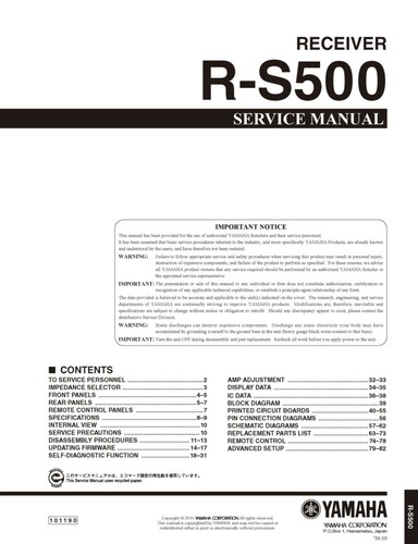 Manuale servizio per - manuale, yamaha