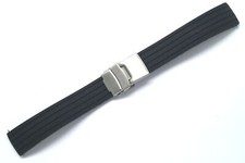 18mm Black Rubber Men's Watch