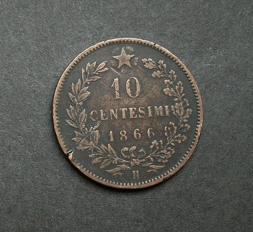 Centesimi 1866 segno - 10,