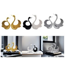 2x statue del cigno figurine