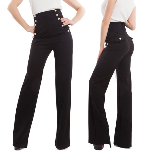 Pantaloni donna campana vita