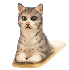 FERMAPORTA SCULTURA GATTO CM 20 SCOLPITO IN LEGNO DELLA VALGARDENA