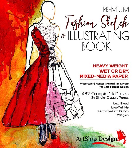 Fashion sketchbook 432 modelli - fashion,