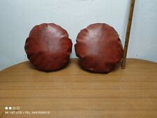 coppia cuscini diametro 45cm similpelle vintage