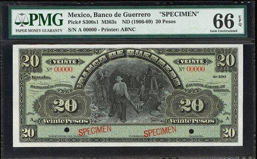 Messico banco guerrero 20 - de,