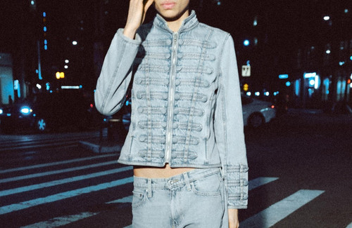 Zara giacca denim aderente con - zara,