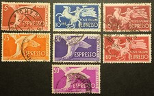 Espressi Democratica - filigrana ruota 1945/51  serie completa - usata
