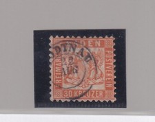 1862 Antichi Stati Tedeschi Baden:  30k. arancio scuro (N°21) Raro (279/s505)