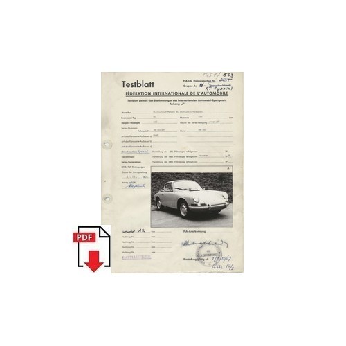 1966 porsche 911 - 1966, testblatt
